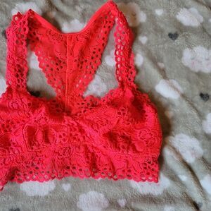 Aerie fushia racer back bralette womens size s